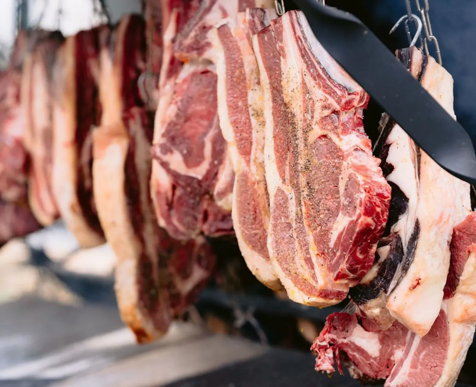Knightwick Prime Beef dry-ageing at Teddington’s butchery, across the yard from The Longhorn
